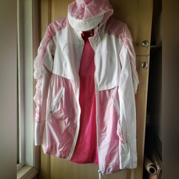 Lululemon Windbreaker Womens Pink and White Ja ket Size 6 - Picture 13 of 13